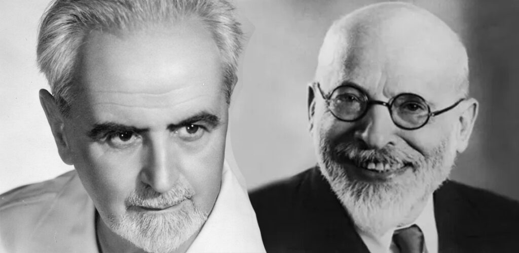 Ritratti in bianco e nero di Ernesto Rossi e Gaetano Salvemini