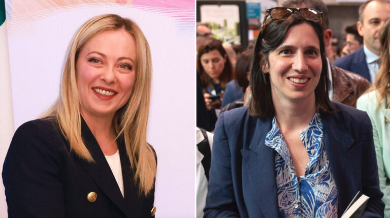Giorgia Meloni ed Elly Schlein, leader di destra e sinistra