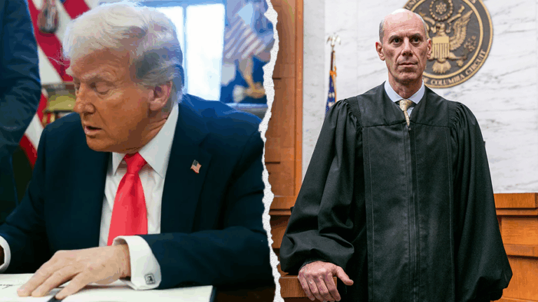 Donald Trump e un giudice federale in contrasto, simbolo del conflitto tra potere esecutivo e giudiziario negli Stati Uniti