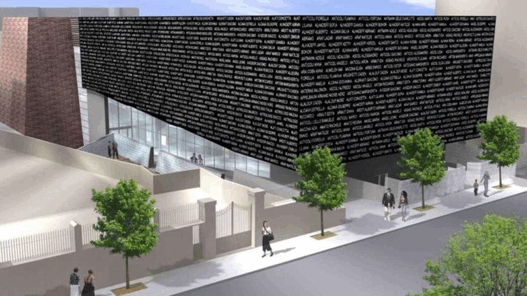 Rendering del museo della Shoah a Roma, al centro delle proteste dei residenti di via Torlonia nel 2025